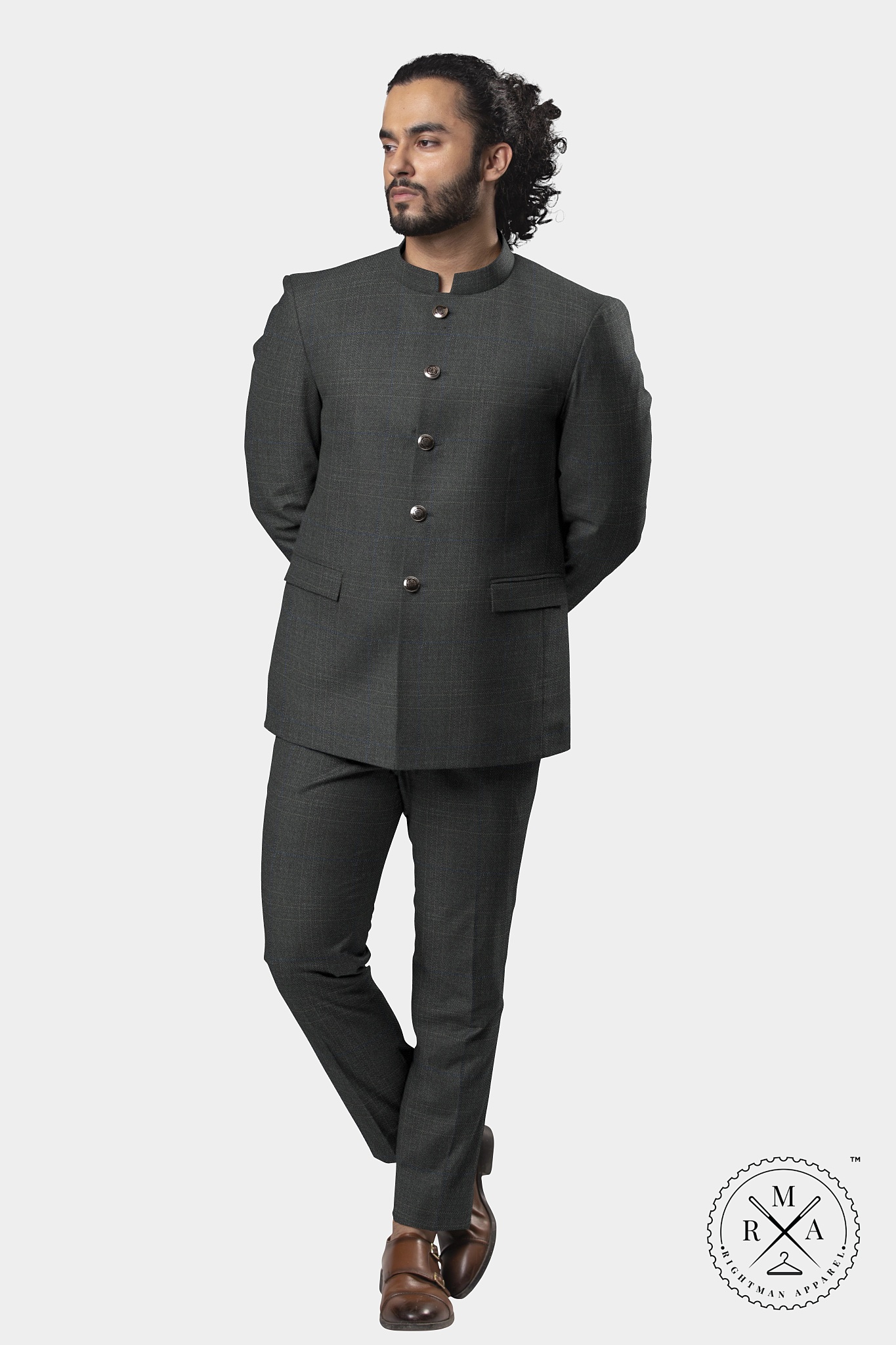 Rich Graphite Symphony Jodhpuri Suit SU245